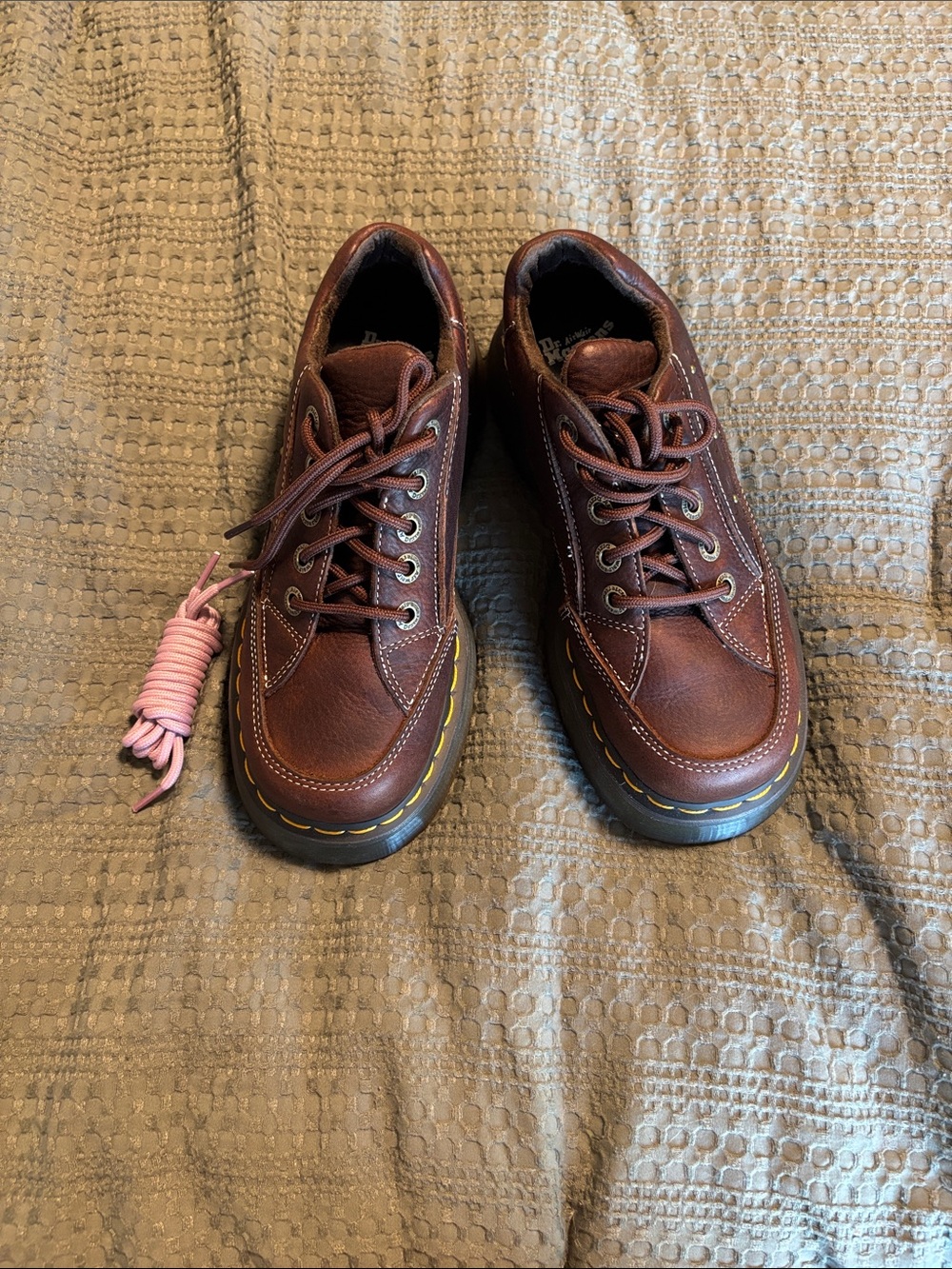 Dr. Martens Brown flower buzz shoes